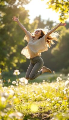 Person reflecting calmly, symbolizing inner growth and positive living